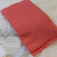 Premium Bamboo Muslin Swaddle-Coral Pink