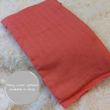 Premium Bamboo Muslin Swaddle-Coral Pink