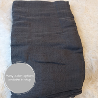 Premium Bamboo Muslin Swaddle-Slate Gray