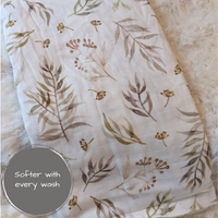 Premium Bamboo Muslin Swaddle-Botanical