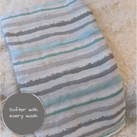 Premium Bamboo Muslin Swaddle-Watercolor Stripes